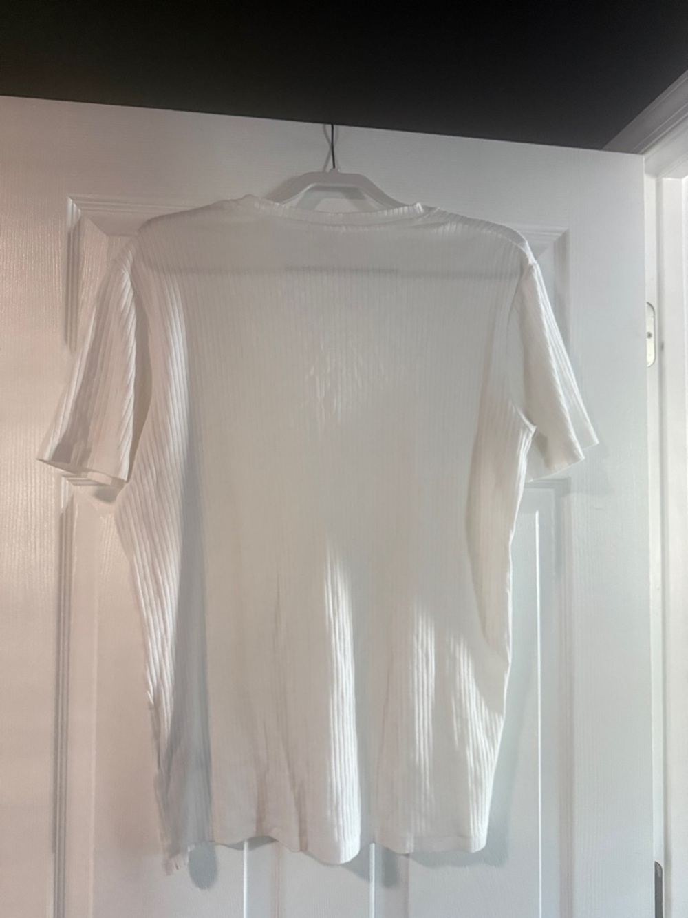 Jack & Jones Originals White Ribbed Crew Neck T-Shirt - Picture 3 of 5